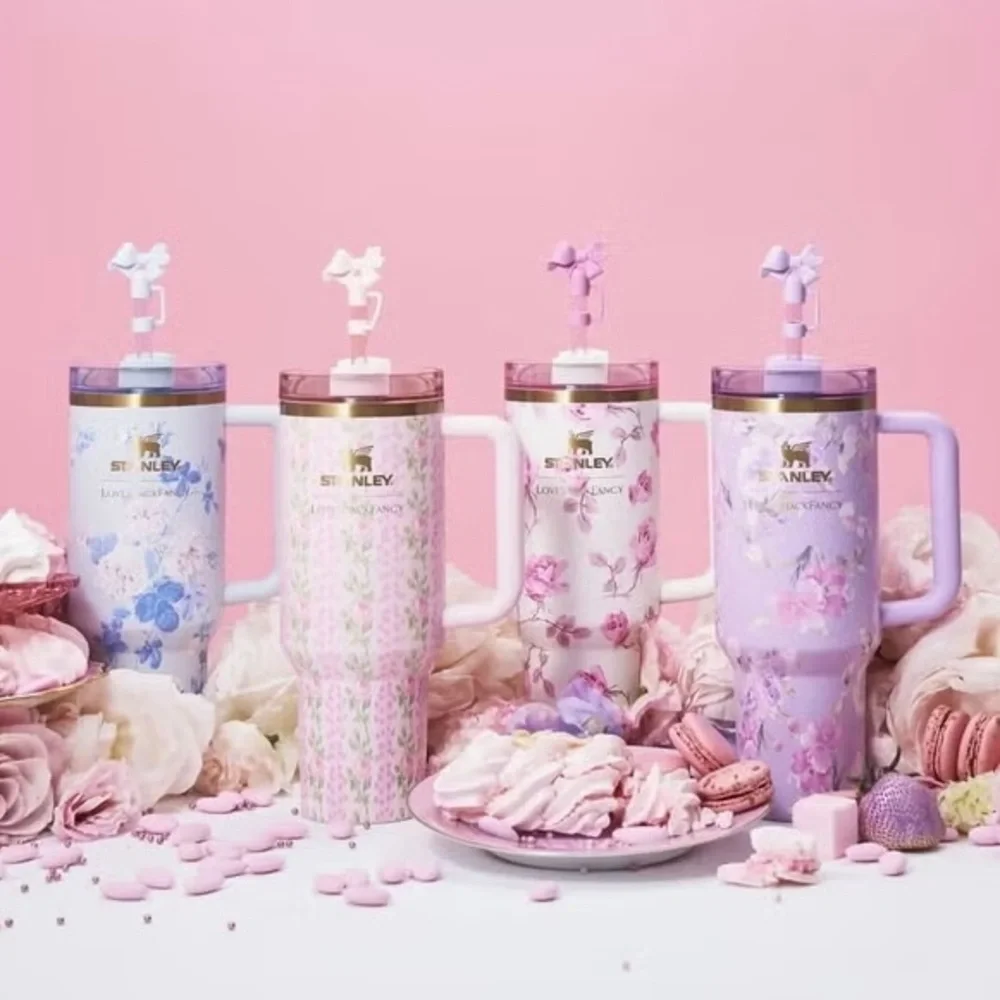 Stanley x Loveshackfancy “blooming heirloom” viral pink roses cup floral flowers - Picture 7 of 7